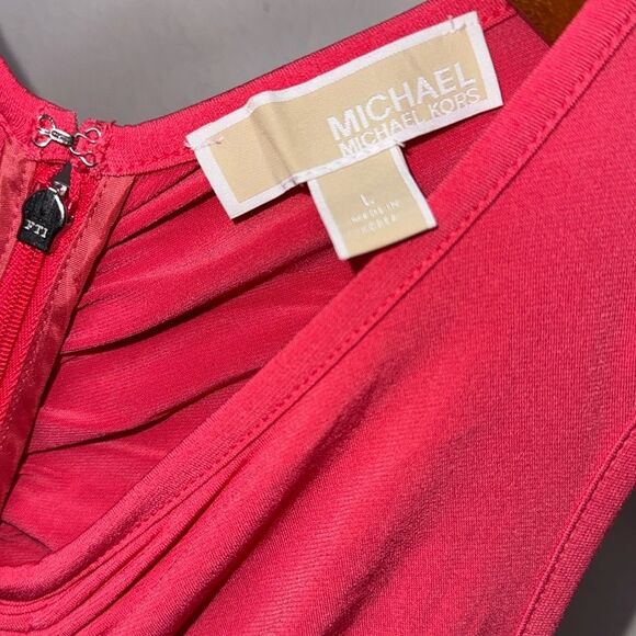 Michael Michael Kors Dress Coral Pink Sleeveless Bodycon Size Large - Picture 7 of 7
